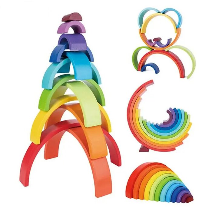 Rainbow Stacker 12pcs - 38x19x6cm