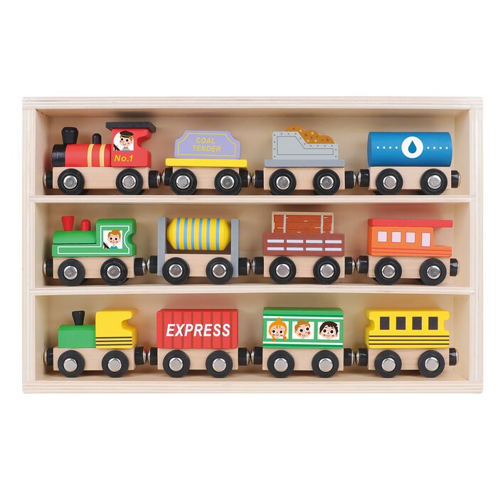 Wooden Train Set - 30x22x4cm