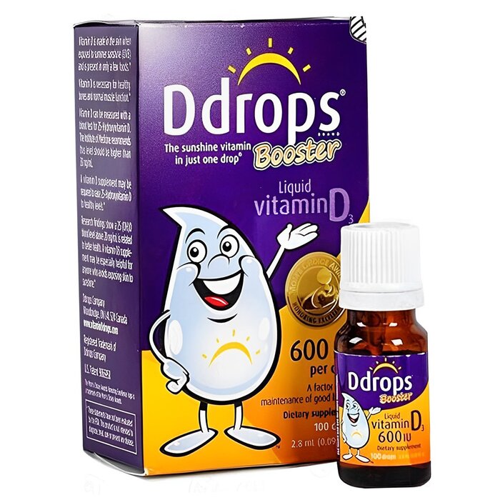 Baby Dddrops Purple Liquid Vitamin D3 600 International Units - 100 Drops (2.8 Ml) - 2.8ml