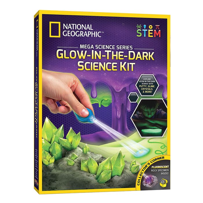 National Geographic Mega Science Lab: Glow-in-the-dark Science Kit - 26 x 5.5 x 19cm