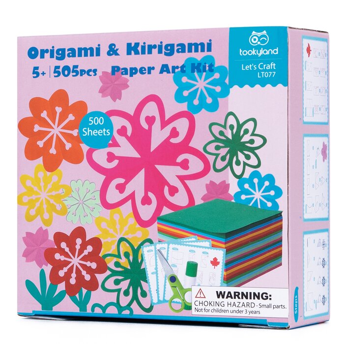 Origami & Kirigami Paper Art Kit - Flowers - 17x17x8cm