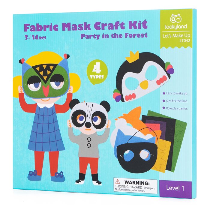 Fabric Mask Craft Kit - Party In The Forest - 24x2x21cm