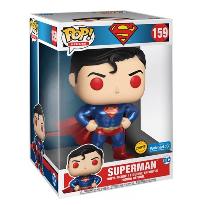 Pop Jumbo: Dc Comics- Superman W/chase Toy Figures - 33x23x21cm