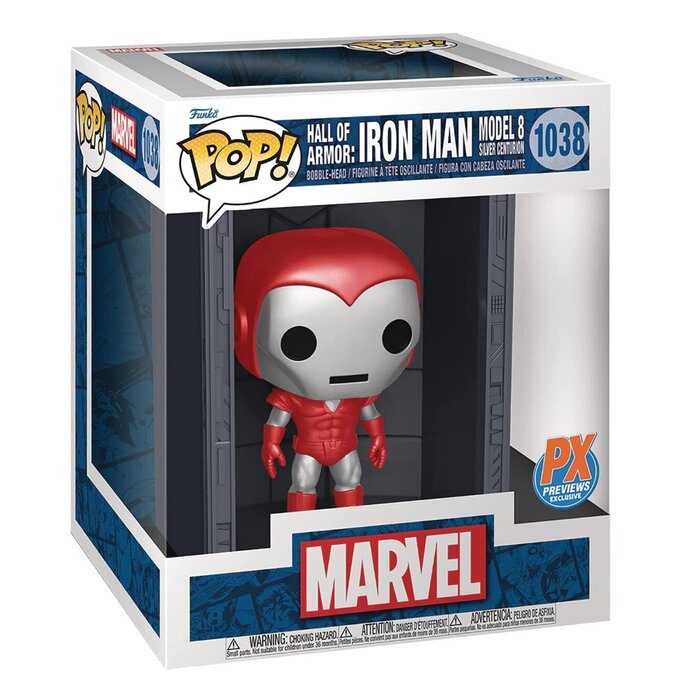 Pop! Deluxe: Marvel Ironman Mk8 Silver Centurion Toy Figures - 21x17x14cm