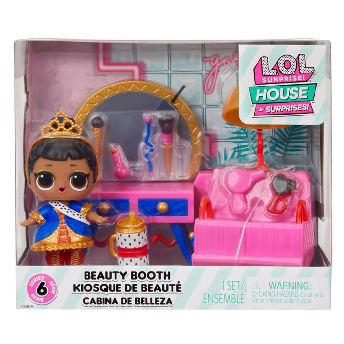 Hos Furniture Playset With Doll - Beauty Booth - 10x17x15cm