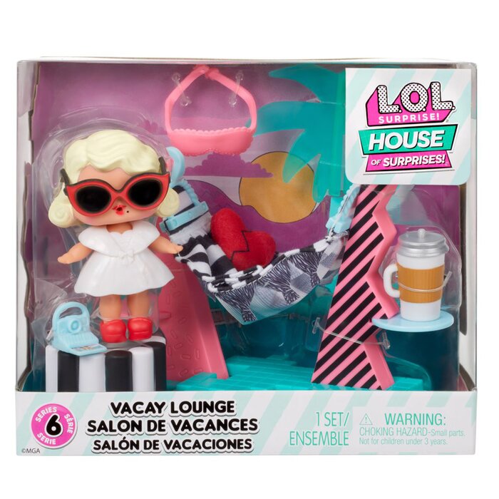 Surprise Hos Furniture Playset With Doll - Vacay Lounge - 10x17x15cm