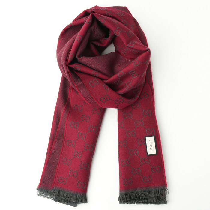 Half Gg Logo Wool Scarf  344994 - Fixed Size