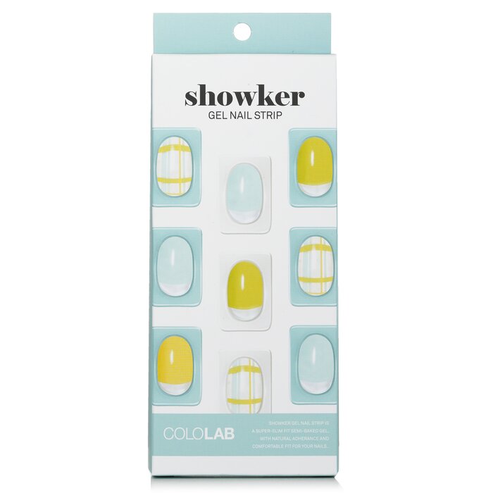 Showker Gel Nail Strip  # Csa611 Pastel Check - 1pcs