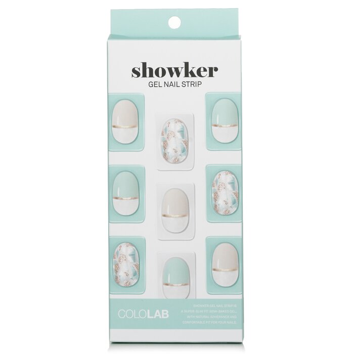 Showker Gel Nail Strip # Csa701 Jewel Shooting Mint - 1pcs