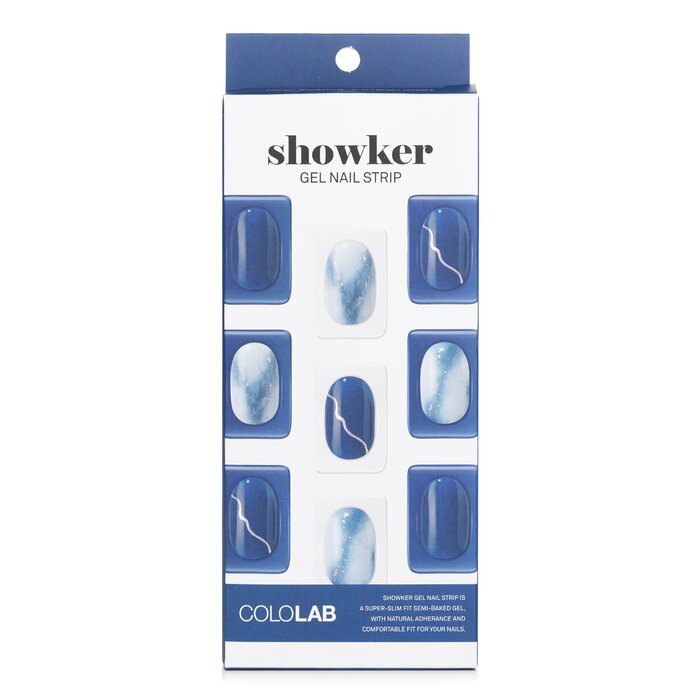 Showker Gel Nail Strip # Cna401 Blackberry Marble - 1pcs