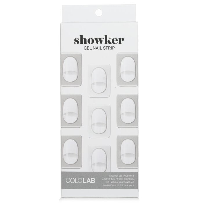 Showker Gel Nail Strip # Cna802 Classic White - 1pcs