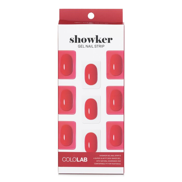 Showker Gel Nail Strip # Csf511 Kiss You Red - 1pcs