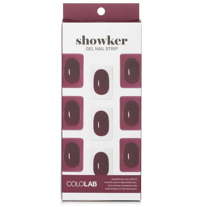 Showker Gel Nail Strip # Csf512 Better Deep Red - 1pcs