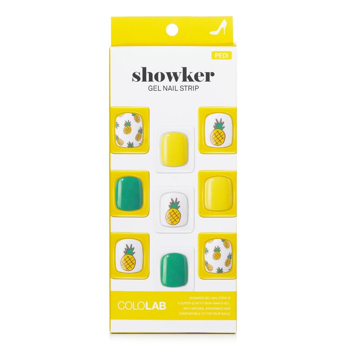 Showker Gel Nail Strip # Cpa702 Aloha Pineapple - 1pcs