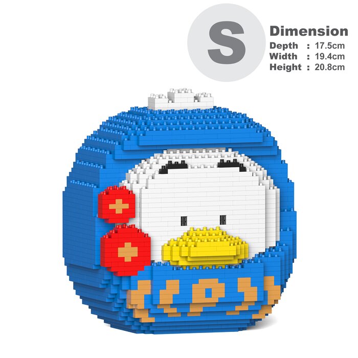 Ahirunopekkle Daruma 01s Building Bricks Set - 20x18x21cm