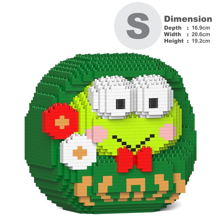 Keroppi Daruma 01s Building Bricks Set - 21x17x21cm