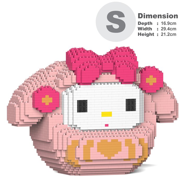 My Melody Daruma 01s Building Bricks Set - 30x17x21cm