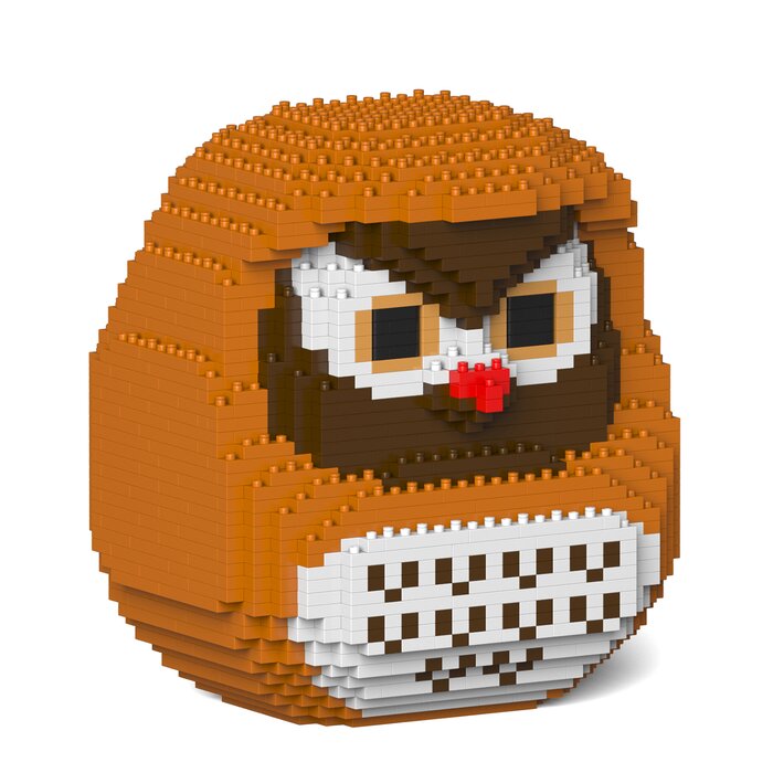 Owl Daruma Doll 01s Building Bricks Set - 17x15x20cm