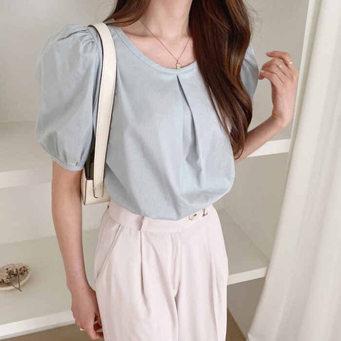 Puff Sleeve Blouse - Free (XS-M)