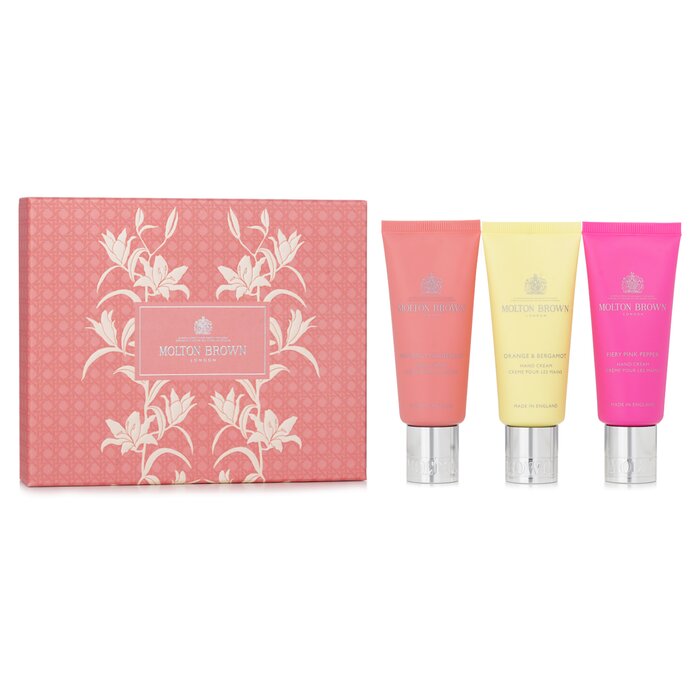 Hand Care Gift Set: Heavenly Gingerlily 40ml + Orange & Bergamot 40ml + Fiery Pink Pepper 40ml - 3x40ml/1.4oz