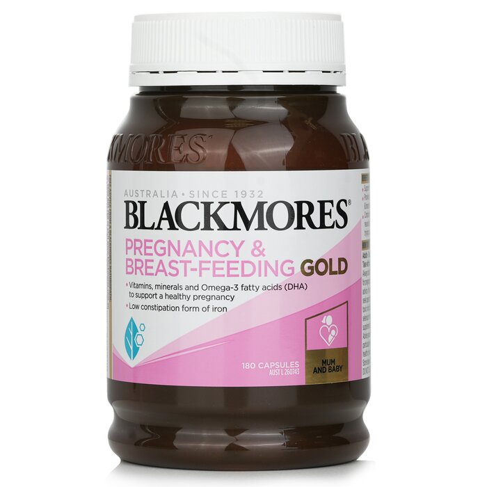 Blackmores Pregnancy & Breast-feeding (gold) 180 Capsules **new Packing Version** (9300807287316)  - 180 capsules