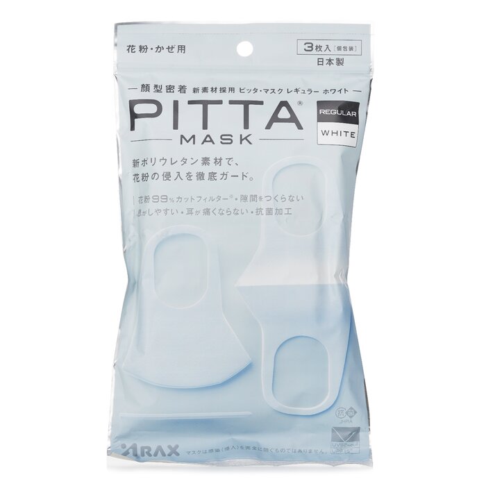 Arax Pitta Mask White Regular - 3 Sheets - 3pcs/bag