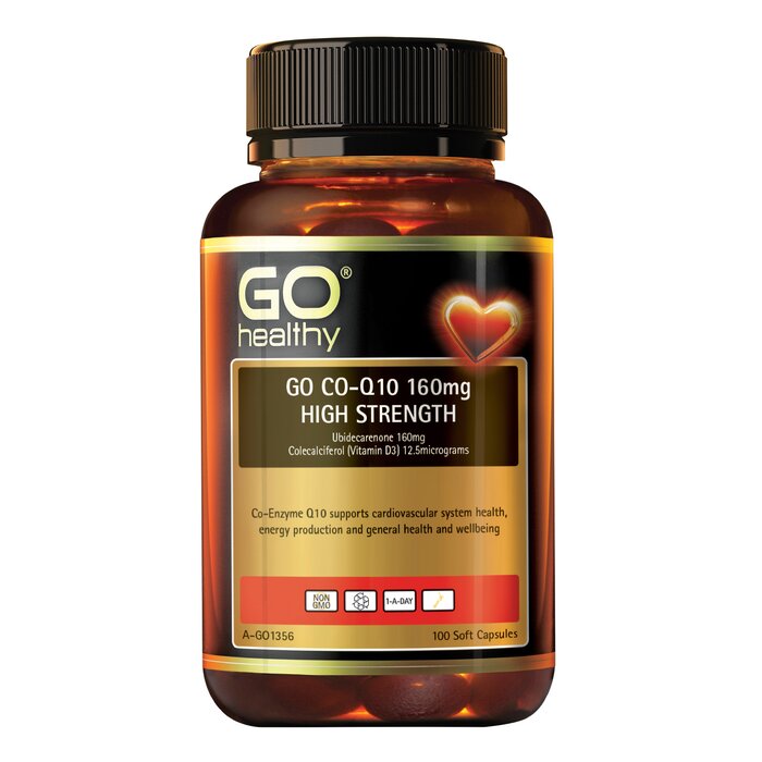 [authorized Sales Agent] Go Co-q10 160mg High Strength - 100 Softgel Caps - 100pcs/box