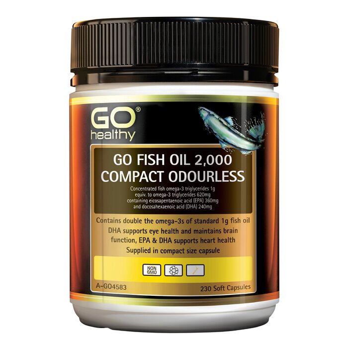 [authorized Sales Agent] Go Fish Oil 2,000 Compact Odourless - 230 Softgel Caps - 230pcs/box