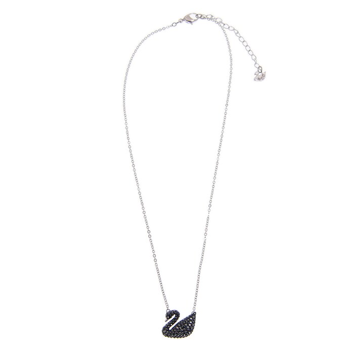 Swarovski Iconic Swan Pendant Swan 5347329  - Medium, Black, Rhodium Plated - Black