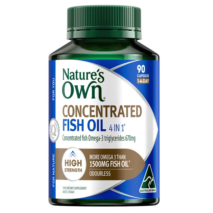 [authorized Sales Agent] Nature's Own 4 In 1 Concentrated Fish Oil - 90 Capsules - 90pcs/box