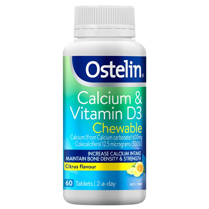 [authorized Sales Agent] Ostelin Calcium & Vitamin D Chewable - 60 Tablets - 60pcs/box