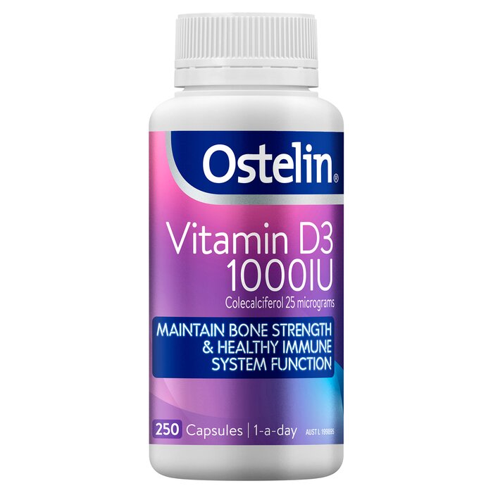 [authorized Sales Agent] Ostelin Vitamin D3 1000iu - 250 Capsules - 250pcs/box