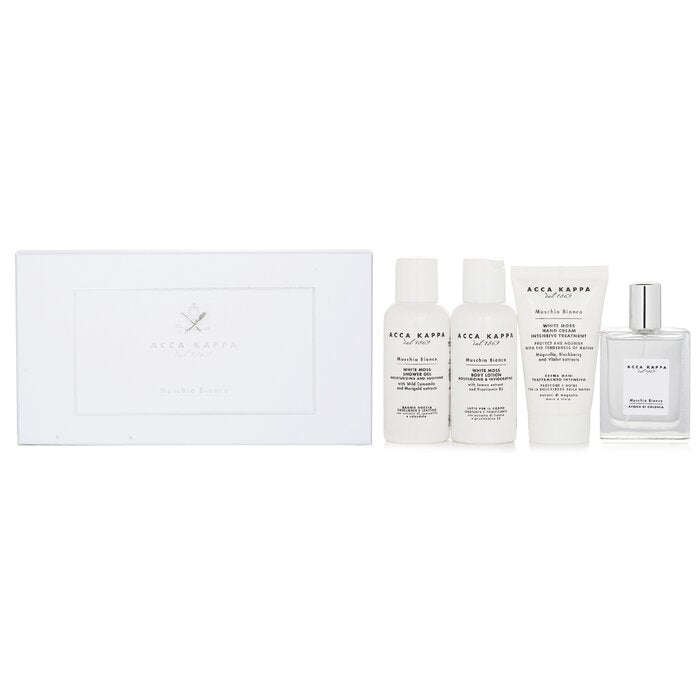 White Moss Gift Set: 1x Eau De Cologne Spray 50ml, 1x Shower Gel 100ml, 1x Body Lotion 100ml, 1x Hand Cream 75ml - 4pcs