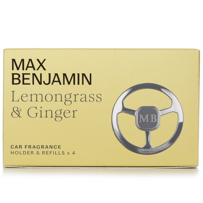 Car Fragrance Gift Set - Lemongrass And Ginger - 4pcs