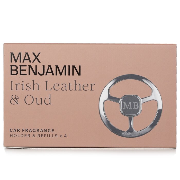 Car Fragrance Gift Set - Irish Leather & Oud - 4pcs