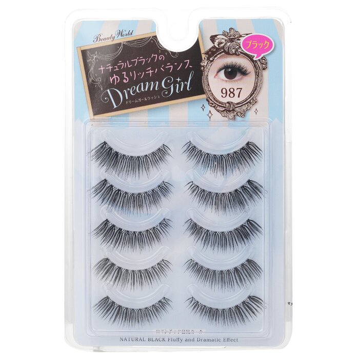 Dream Girl Nylon Eyelash - # 987 Natural Black - 5pairs