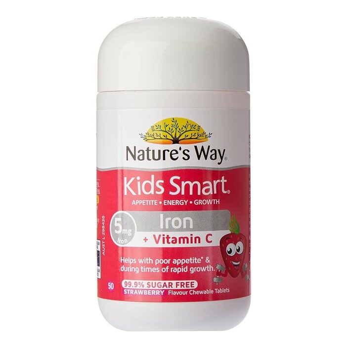 Kids Smart Iron And Vitamin C Chewable - 50 capsules