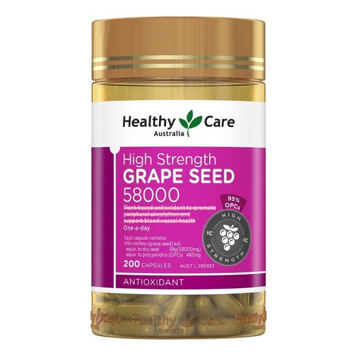 High Strength Grape Seed 58000mg - 200 capsules